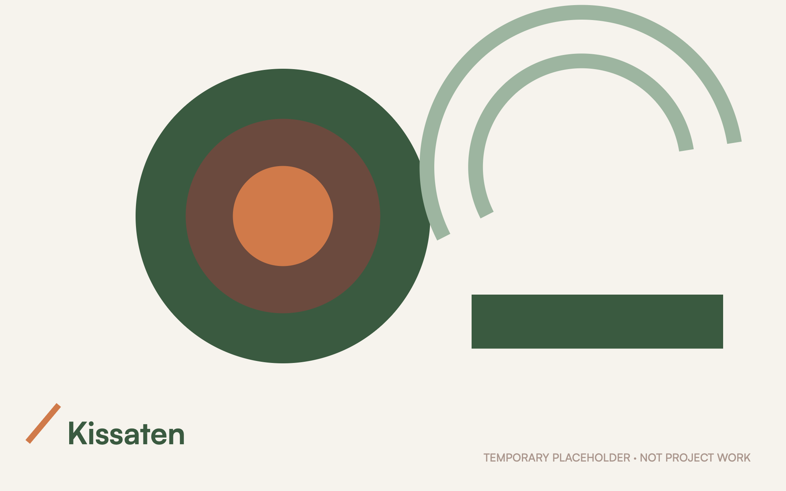 Temporary placeholder graphic for Kissaten — specialty coffee and hospitality brand. Not a screenshot of the project.